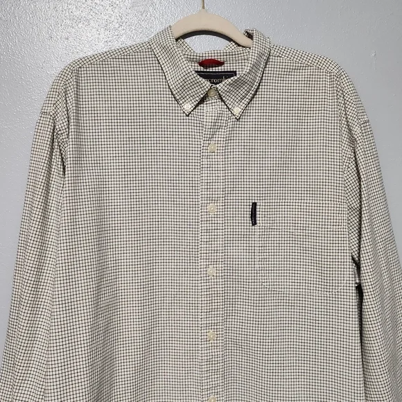 ABERCROMBIE FITCH Mens Button Down Shirt Extra Large Cream Preppy Y2K - Picture 3 of 13